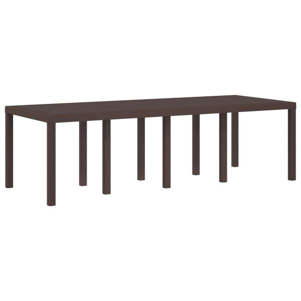 Garten Essgruppe 9 stk. 8-Sitzer Braun und Creme PP