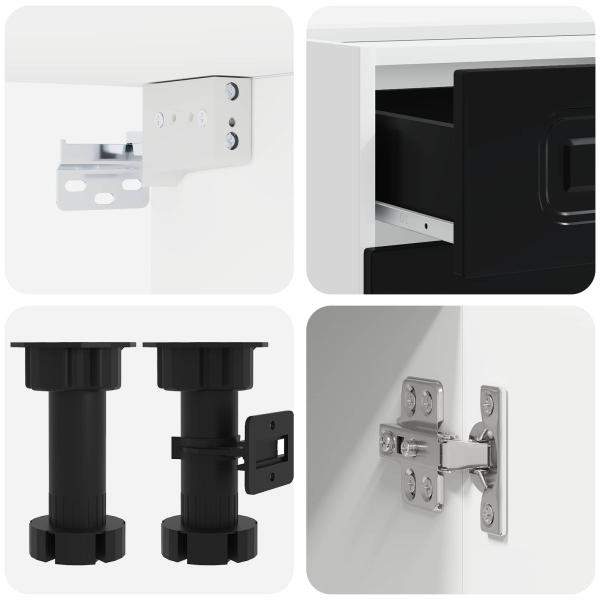 Kücheneinheit KALMAR 8 stk. Schwarz Holzwerkstoff