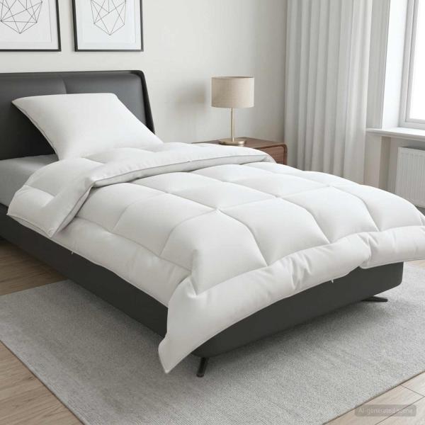 ARDEBO.de - Bettdecke und Kissen Set 2 Stk. 150x200 cm Winter 450 GSM Wolle