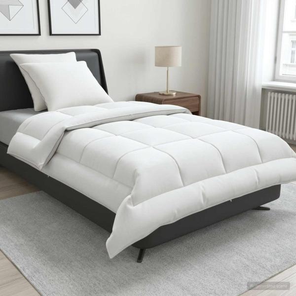 ARDEBO.de - Bettdecke und Kissen Set 3 Stk. 155x220 cm Sommer 140 GSM Wolle