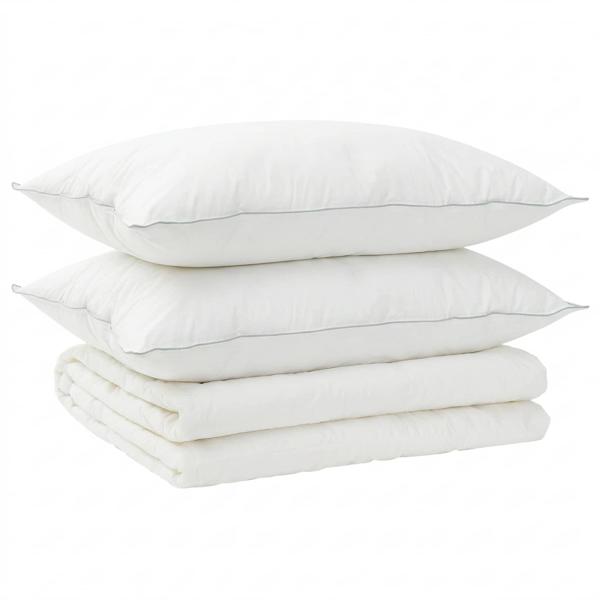 Bettdecke und Kissen Set 3 Stk. 220x260 cm Sommer 140 GSM Wolle