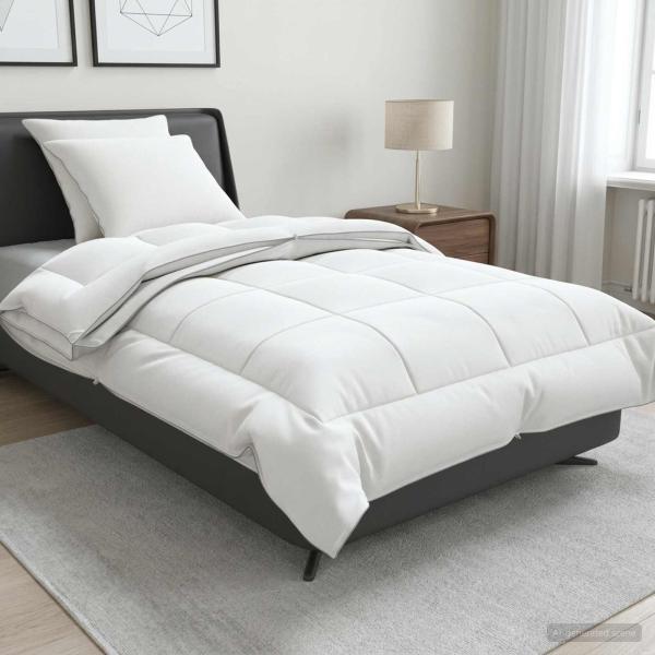 ARDEBO.de - Bettdecke und Kissen Set 3 stk. 140x220 cm 4 Jahreszeiten Wolle