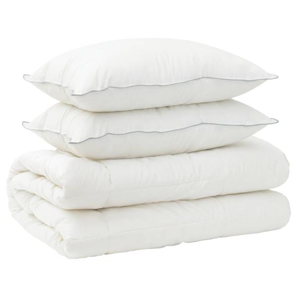 Bettdecke und Kissen Set 3 stk. 200x240 cm Winter 450 GSM Wolle