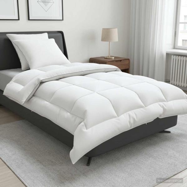 ARDEBO.de - Bettdecke und Kissen Set 3 stk. 140x220 cm Winter 450 GSM Wolle