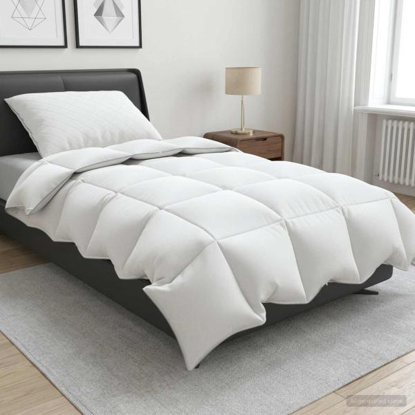 ARDEBO.de - Gänsedaunen-Bettdecken-Set 90% FULDA 2 stk. 152 x 203 cm Weiß