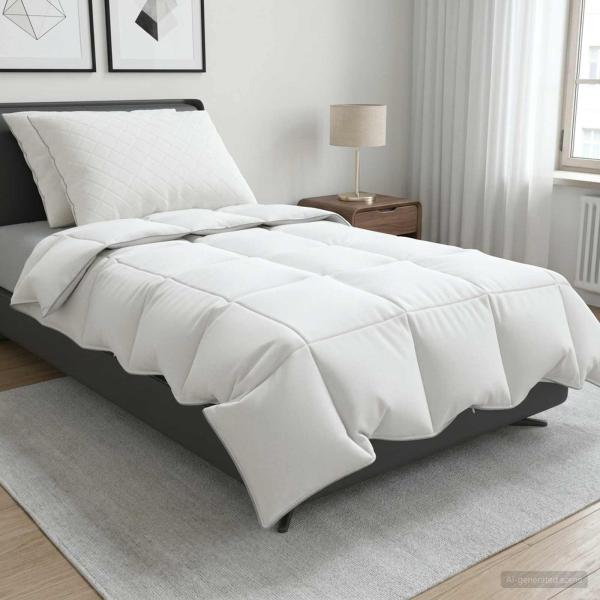 ARDEBO.de - Gänsedaunen-Bettdecken-Set 90% FULDA 3 stk. 155 x 220 cm Sommer
