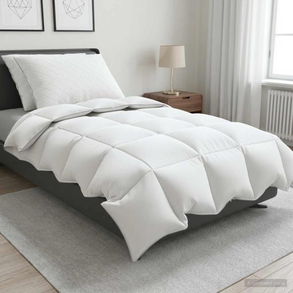 ARDEBO.de - Gänsedaunen-Bettdecken-Set 90% FULDA 3 Stk. 135 x 220 cm Weiß