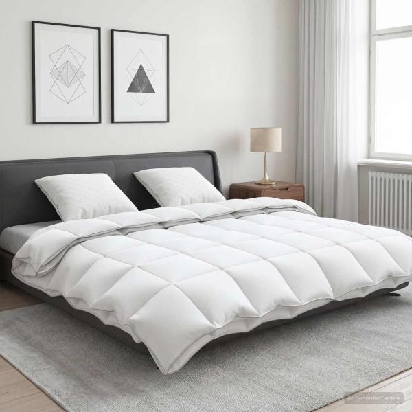 ARDEBO.de - Gänsedaunen-Bettdecken-Set 90% FULDA 3 stk. 200 x 200 cm Weiß