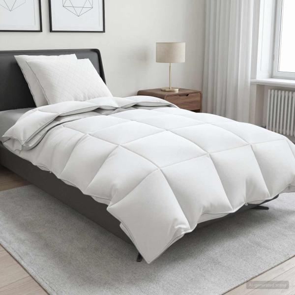 ARDEBO.de - Gänsedaunen-Bettdecken-Set 90% FULDA 3 stk. 135 x 220 cm Weiß