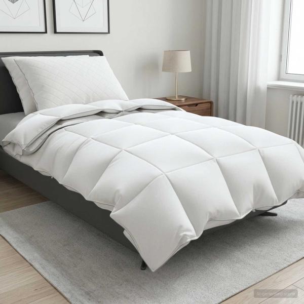 ARDEBO.de - Gänsedaunen-Bettdecken-Set 90% FULDA 3 stk. 135 x 220 cm Weiß