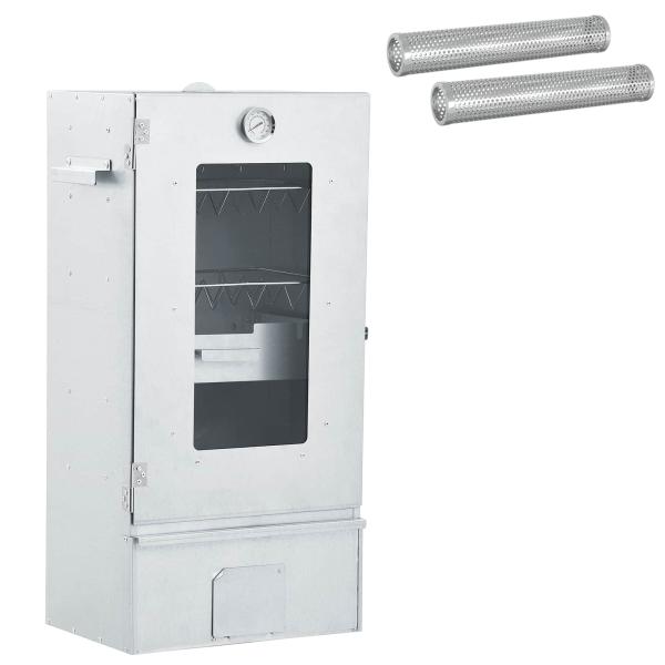 ARDEBO.de - Cold Smoker mit Rauchtube 44,5 x 29 x 83 cm Verzinkter Stahl