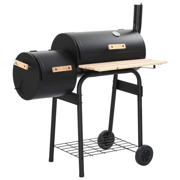 Outdoor Grill 104 x 58 x 114 cm Stahl Schwarz