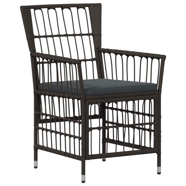 Outdoor-Essgruppe 9 stk. Schwarz Poly-Rattan