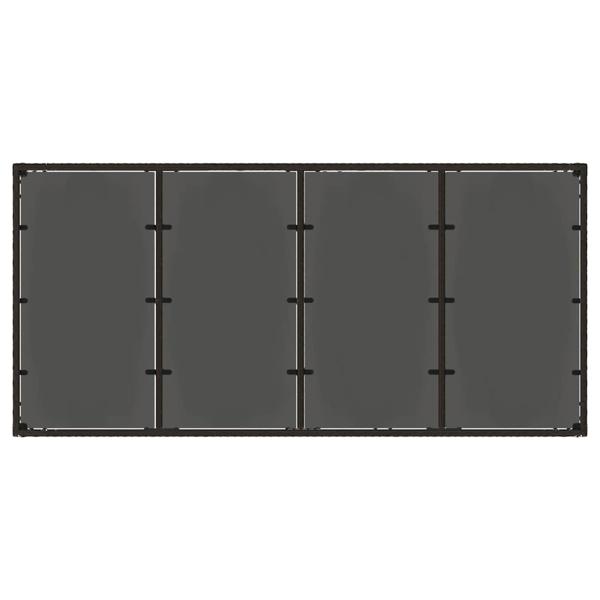 Outdoor-Essgruppe 9 stk. Schwarz Poly-Rattan