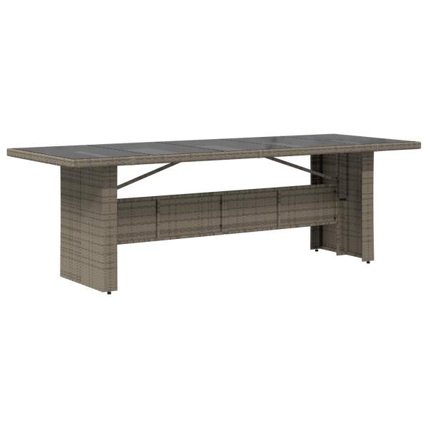 Outdoor-Essgruppe 11 stk. Grau Poly-Rattan