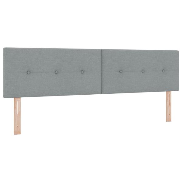 Boxspringbett mit Matratze Hellgrau 180 x 200 cm Stoff