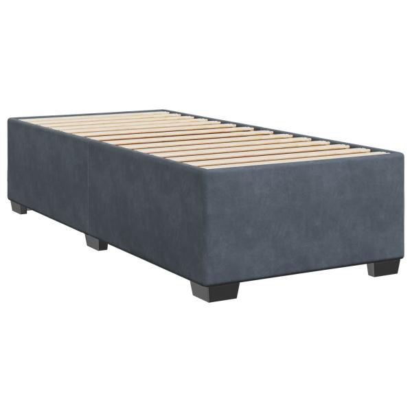 Boxspringbett mit Matratze Dunkelgrau 90 x 190 cm Samt