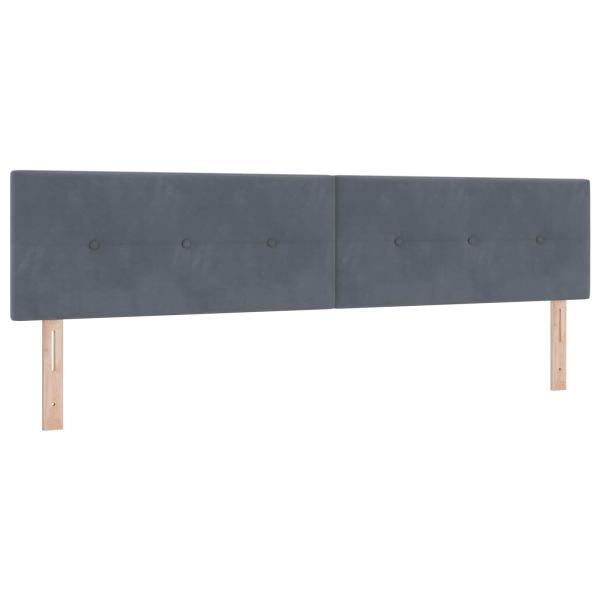 Boxspringbett mit Matratze Dunkelgrau 200 x 200 cm Samt
