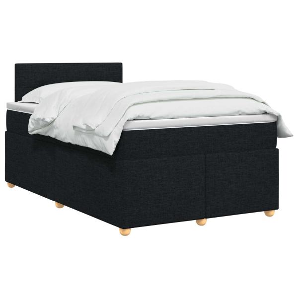 Boxspringbett mit Matratze Schwarz 120 x 190 cm Stoff