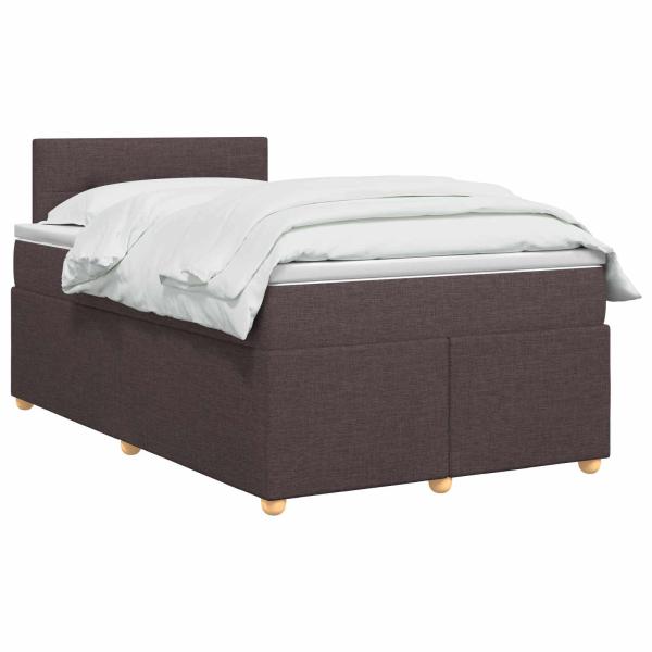 Boxspringbett mit Matratze Dunkelbraun 120 x 190 cm Stoff