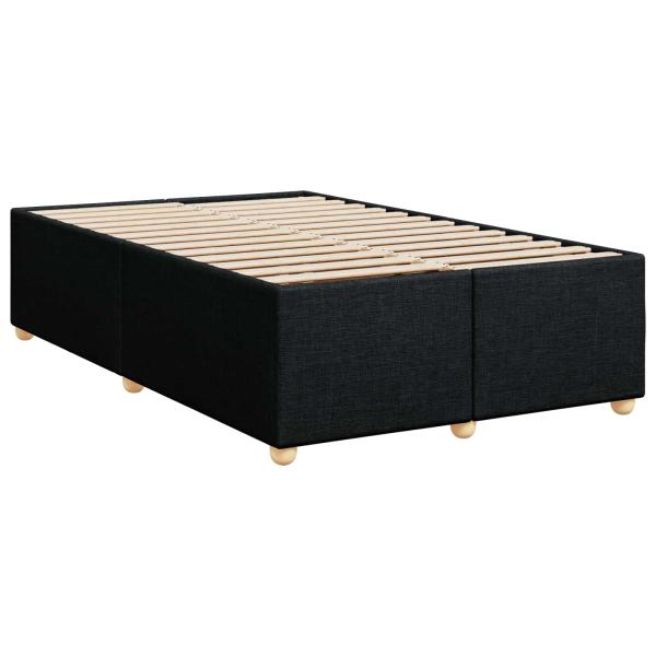 Boxspringbett mit Matratze Schwarz 120 x 200 cm Stoff
