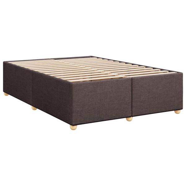Boxspringbett mit Matratze Dunkelbraun 140 x 190 cm Stoff