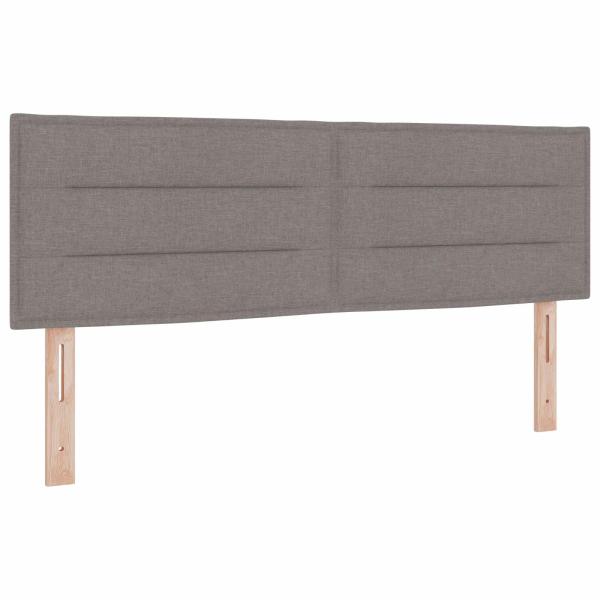 Boxspringbett mit Matratze Taupe 140 x 200 cm Stoff