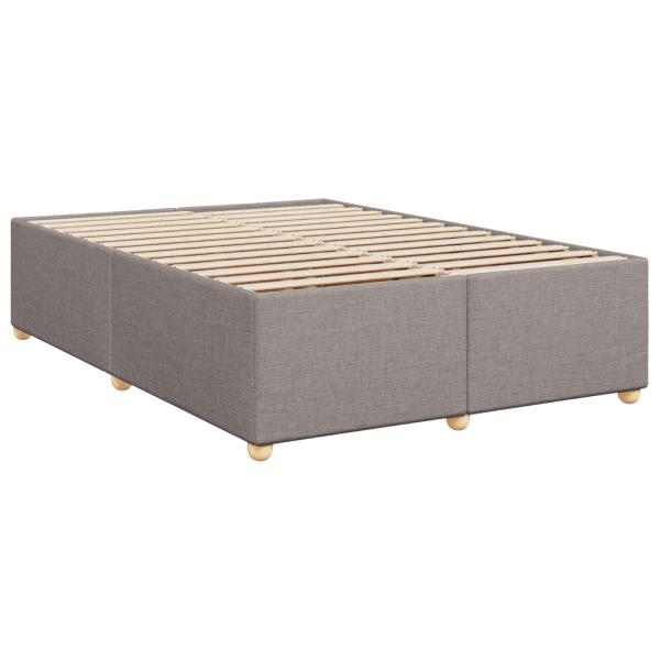 Boxspringbett mit Matratze Taupe 140 x 200 cm Stoff