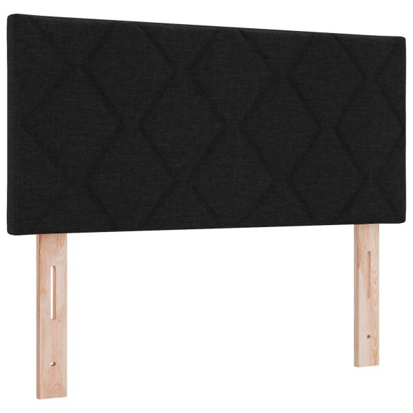 Boxspringbett mit Matratze Schwarz 90 x 190 cm Stoff