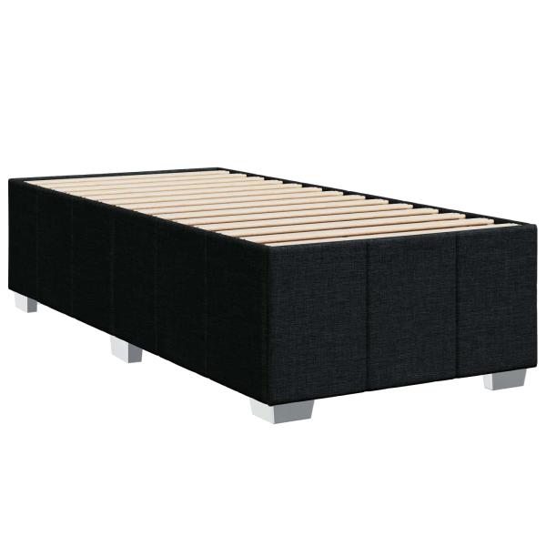 Boxspringbett mit Matratze Schwarz 90 x 190 cm Stoff