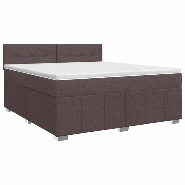Boxspringbett mit Matratze Dunkelbraun 160 x 200 cm Stoff
