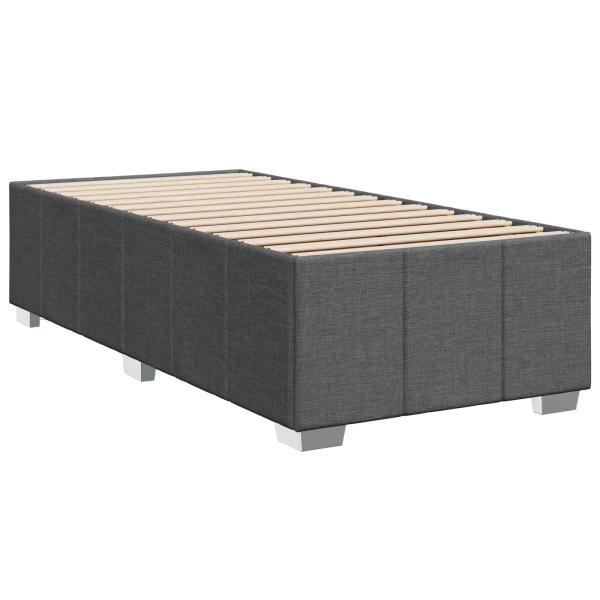 Boxspringbett mit Matratze Dunkelgrau 90 x 190 cm Stoff