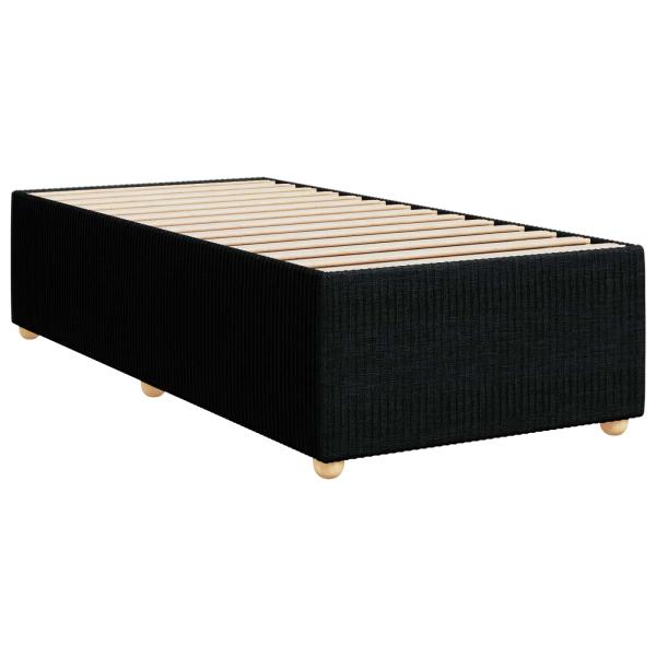 Boxspringbett mit Matratze Schwarz 90 x 200 cm Stoff