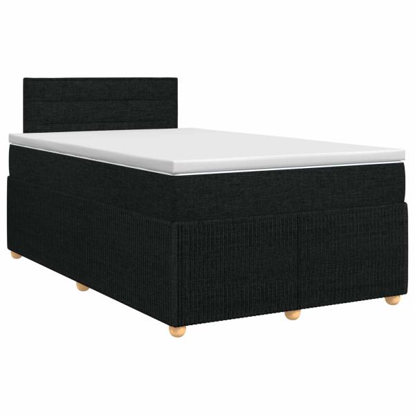 Boxspringbett mit Matratze Schwarz 120 x 190 cm Stoff