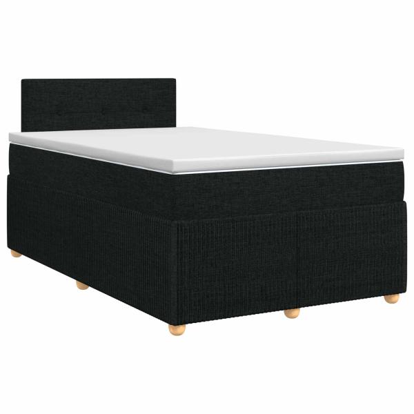 Boxspringbett mit Matratze Schwarz 120 x 190 cm Stoff
