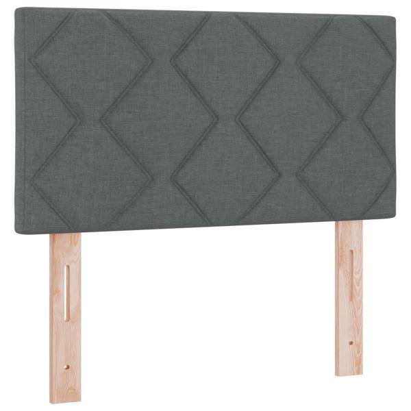 Boxspringbett mit Matratze und LED Dunkelgrau 120 x 190 cm