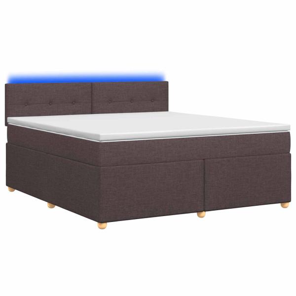 Boxspringbett mit Matratze Dunkelbraun 140 x 200 cm Stoff