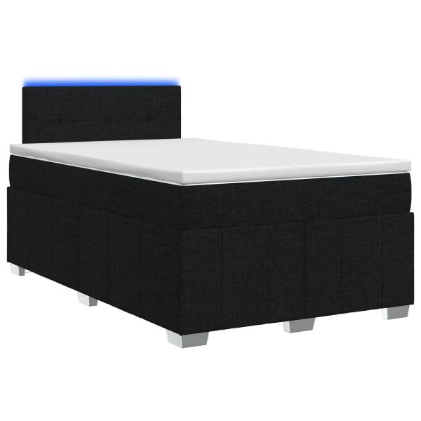 Boxspringbett mit Matratze Schwarz 120 x 190 cm Stoff