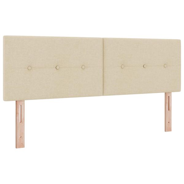 Boxspringbett mit Matratze Creme 140 x 200 cm Stoff