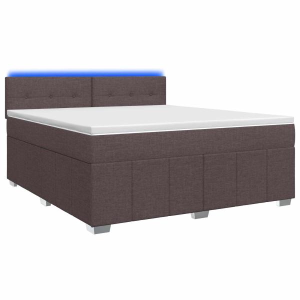 Boxspringbett mit Matratze Dunkelbraun 160 x 200 cm Stoff