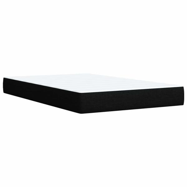 Boxspringbett mit Matratze Schwarz 120 x 190 cm Stoff