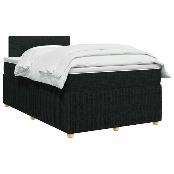 Boxspringbett mit Matratze Schwarz 120 x 200 cm Stoff