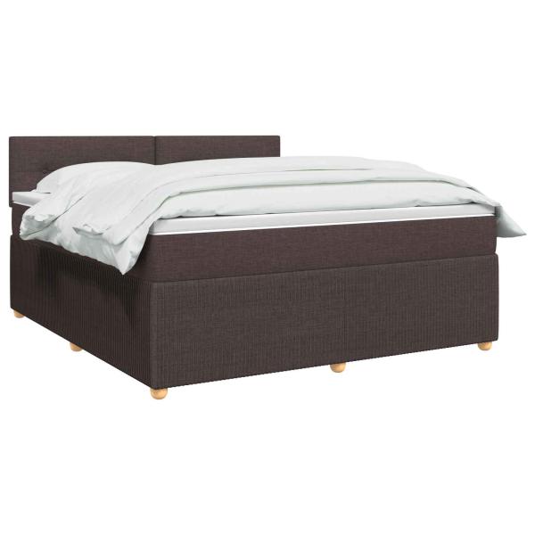 Boxspringbett mit Matratze Dunkelbraun 140 x 190 cm Stoff