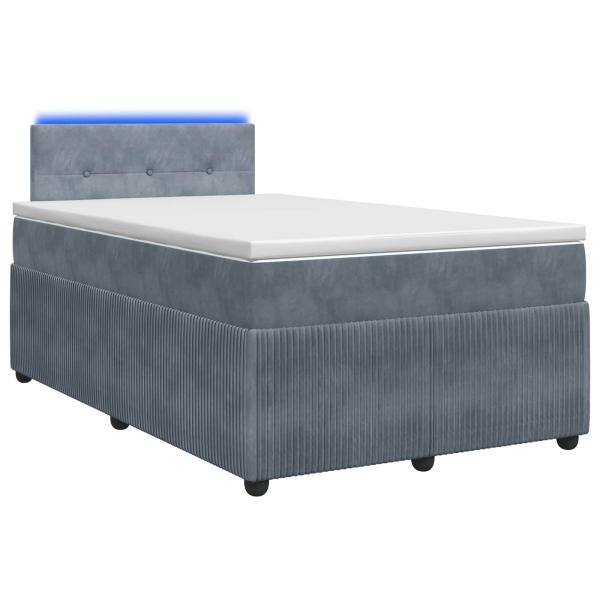 Boxspringbett mit Matratze Dunkelgrau 120 x 190 cm Samt