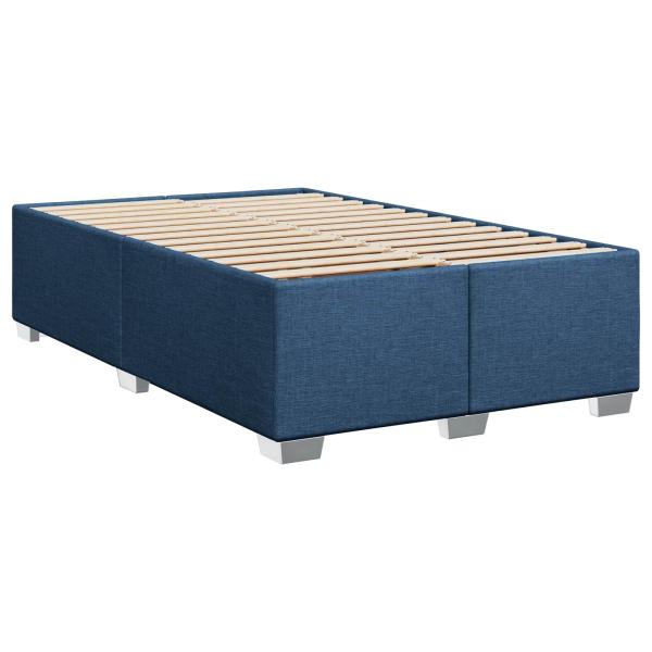 Boxspringbett mit Matratze mit Kopfteil Blau 120 x 190 cm Stoff