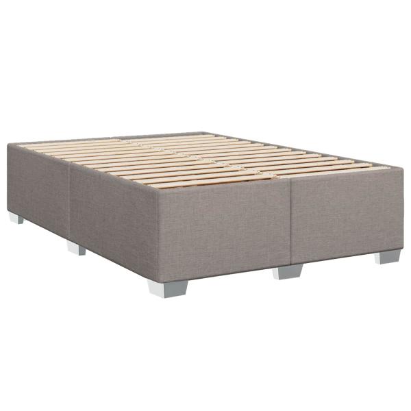 Boxspringbett mit Matratze Taupe 140 x 200 cm Stoff