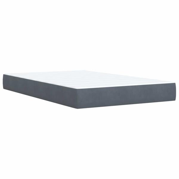 Boxspringbett mit Matratze Dunkelgrau 120 x 200 cm Samt