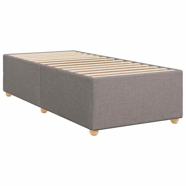 Boxspringbett mit Matratze mit Kopfteil Taupe 90 x 200 cm Stoff