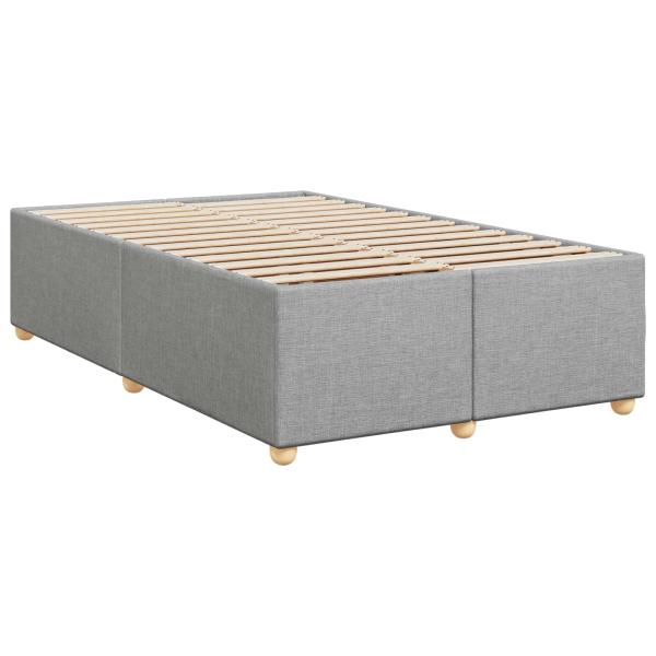 Boxspringbett mit Matratze Hellgrau 120 x 190 cm Stoff