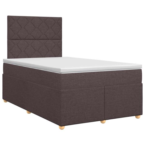 Boxspringbett mit Matratze Dunkelbraun 120 x 190 cm Stoff